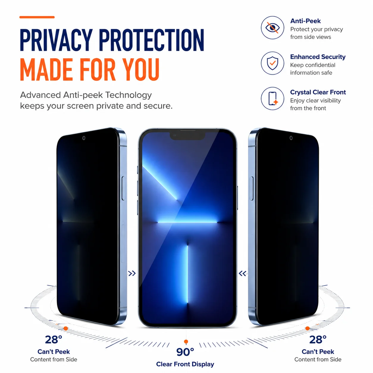 Buy Privacy Tempered Glass for iPhone — Anti Spy Screen Protector for Every iPhone Model - Image 2