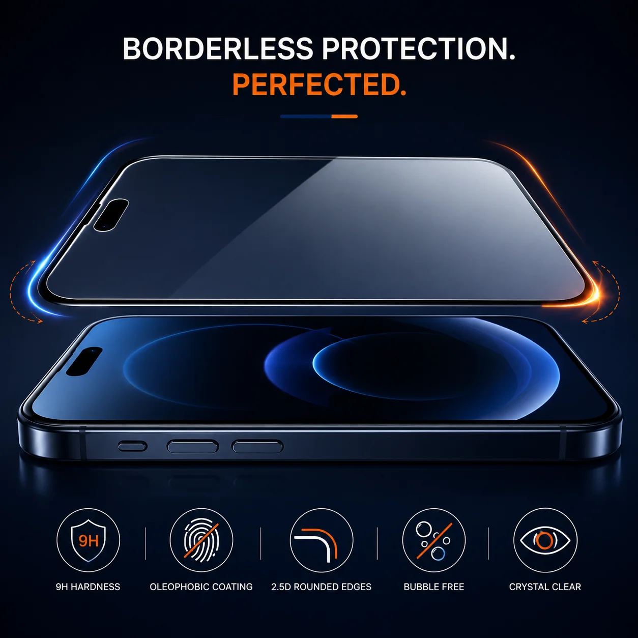 Buy Regular Tempered Glass for Samsung — 9H Screen Protector, 2.5D rounded edge, HD ultra clear - Image 2