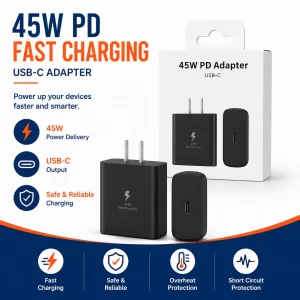 45W Type C Adapter for Samsung – Super Fast Charging 2.0 with PD & PPS Support