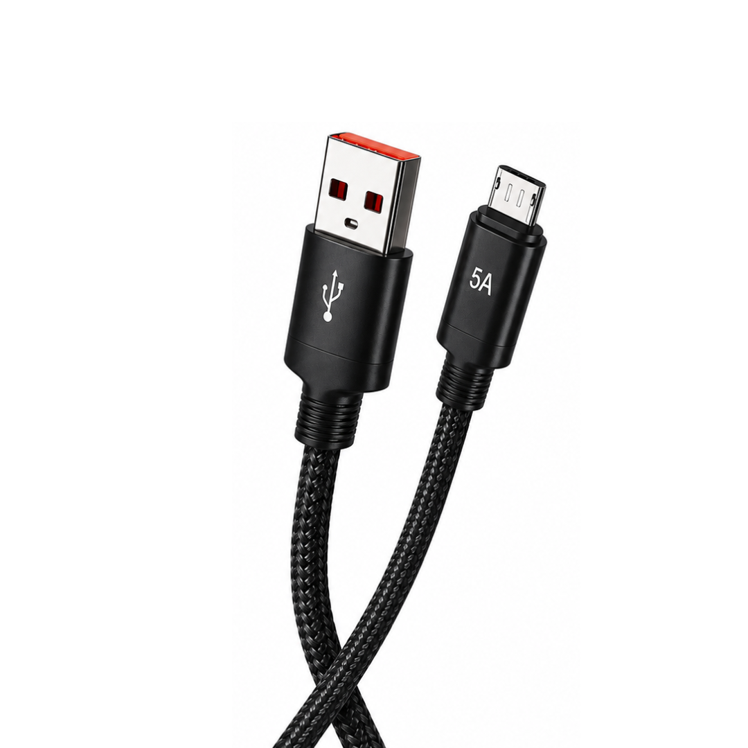 USB to Micro USB Cable — 20,000 bend cycles, USB 2.0, up to 480 Mbps, PS4 controllers